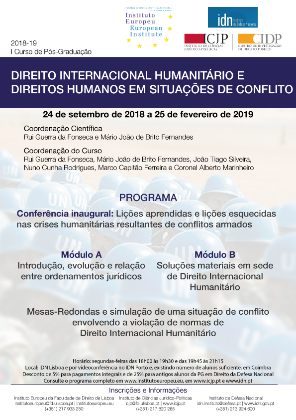 Cartaz PG Direito Internacional Humanitário e Direitos Humanos em situações de Conflito web 1